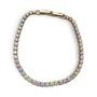 Rainbow Tennis bracelet with zircons