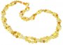 Double row beads made of amber balls