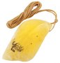 Figured amber pendant on a rope