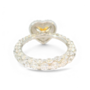 Heart-Shaped artificial Yellow Diamond Ring