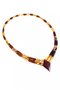 Beads made of figured amber stones (with a dark diamond-shaped center)