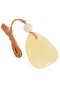 Trapezoidal pendant with amber ball