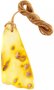 Amber pendant on a wax rope