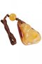 Amber pendant on waxed thread “Shell”