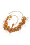 Polished amber beads “Travka”