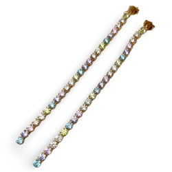 Rainbow Earrings with zircons
