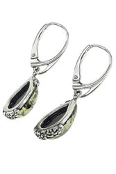 Silver earrings with amber “Calli”
