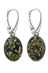 Earrings with amber and silver “Armeo”