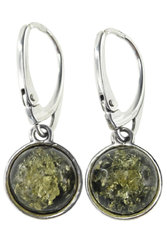 Earrings with amber and silver “Naomi”