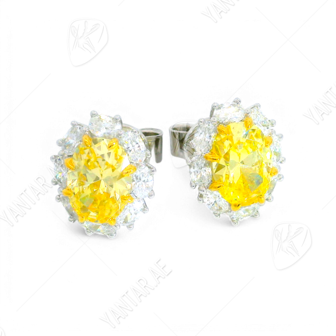 Yellow Gemstone Earrings