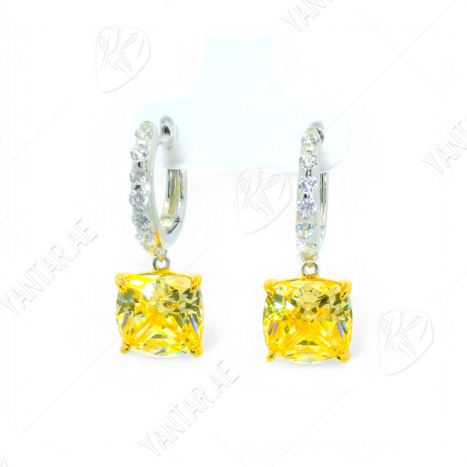 Yellow Gemstone Earrings