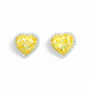 Heart-Shaped Yellow Earrings