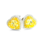 Heart-Shaped Yellow Earrings