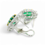 Artificial Emerald and Diamond Earrings