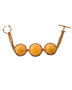 Silver bracelet with amber, gilding and cubic zirconia "Ernesto"