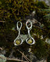 Silver earrings with amber "Yvet"