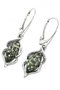 Earrings with amber and blackened silver “Vilena”