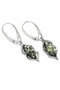Earrings with amber and blackened silver “Vilena”