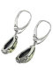 Silver earrings with amber “Calli”