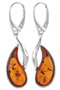 Silver earrings with figured amber stones “Talisa”