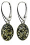 Earrings with amber and silver “Alsu”