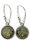 Earrings with amber and silver “Naomi”