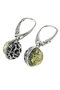 Earrings with amber and silver “Naomi”