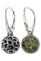 Earrings with amber and silver “Naomi”