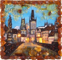 Souvenir magnet “Charles Bridge in the evening light. Prague"