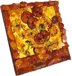 Souvenir magnet “Vase with fifteen sunflowers”
