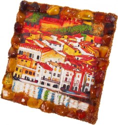 Souvenir magnet “Malcesine Castle on Lake Garda” (Gustav Klimt)
