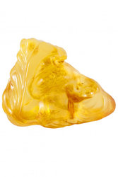 Souvenir carved from amber stone “Dog”