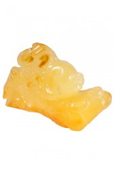 Amber souvenir with carving “Goldfish”