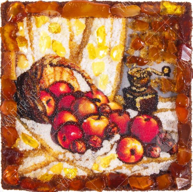 Souvenir magnet “Still life. Apples and nuts"