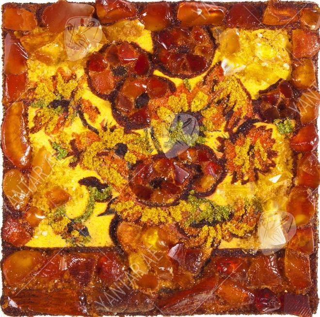 Souvenir magnet “Vase with fifteen sunflowers”
