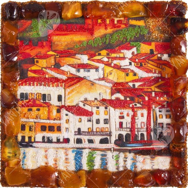Souvenir magnet “Malcesine Castle on Lake Garda” (Gustav Klimt)