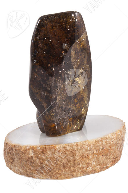Souvenir “Amber stone on an agate stand”