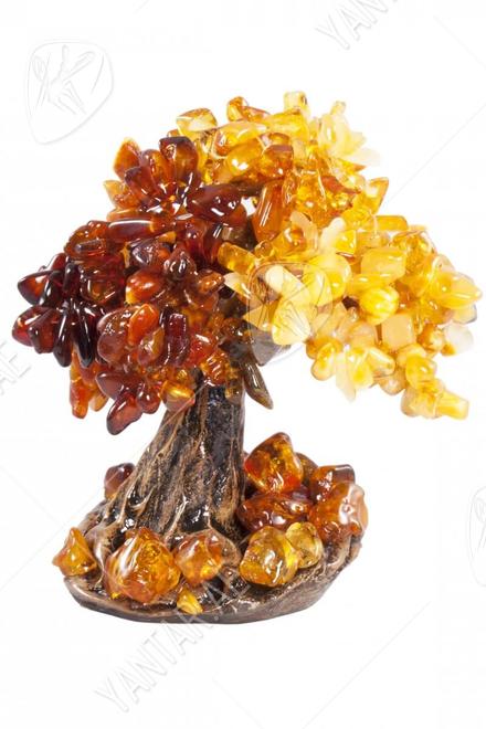 Tree with amber stones