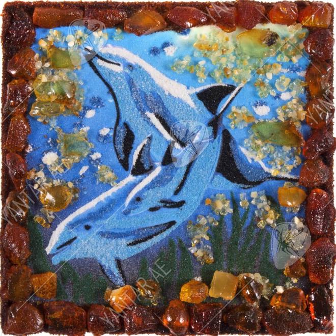 Souvenir magnet “Pair of dolphins”