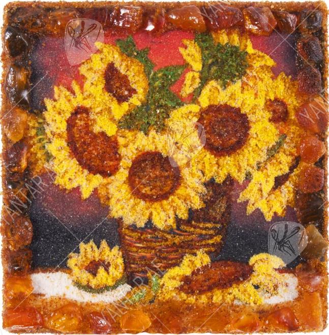 Souvenir magnet “Sunflowers in a vase”