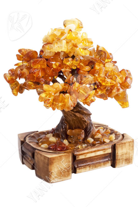 Tree with amber stones