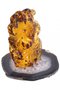 Amber souvenir on an agate stand “Flowers”