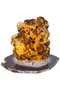 Amber souvenir on an agate stand “Flowers”