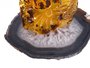 Amber souvenir on an agate stand “Flowers”